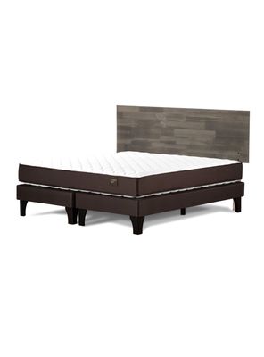 Cama Europea Ergo T Base Dividida 2 Plazas + Respaldo Tabor