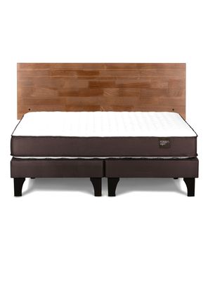 Imagen 2 del producto Cama Europea Ergo T 2 Plazas Base Dividida + Respaldo Tabor Café