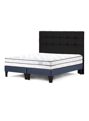 Cama Europea Autonomy Sky King + Respaldo Oscuro