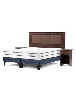 Cama Europea Autonomy Sky 2 Plazas + Set de Muebles
