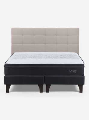 Imagen 2 del producto Cama Europea Tempo Súper King + Respaldo Issey Niebla