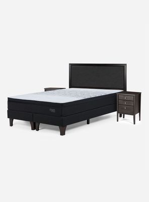 Imagen 1 del producto Cama Europea Tempo Súper King + Set de Muebles Nolita Grafito