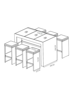 Imagen 2 del producto Set Bar Menfis 6 Personas