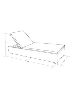 Imagen 2 del producto Reposera Tahiti con Almohadón