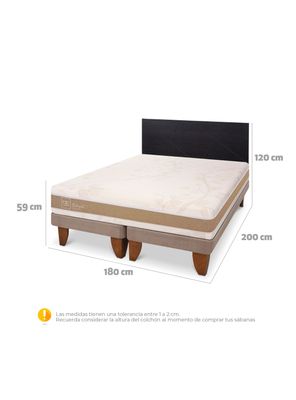 Imagen 2 del producto Cama Europea Rilassati Infinity King + Respaldo Villarrica Negro