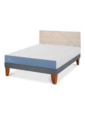 Cama Europea Excellence 2 Plazas x190 cm + Respaldo Villarrica Alpino
