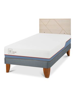 Cama Europea Excellence Plus 1.5 Plazas + Respaldo Villarrica Alpino