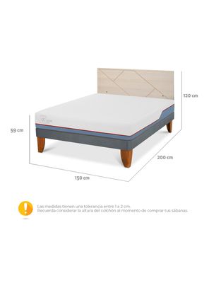 Imagen 2 del producto Cama Europea Excellence Plus 2 Plazas + Respaldo Villarrica Alpino