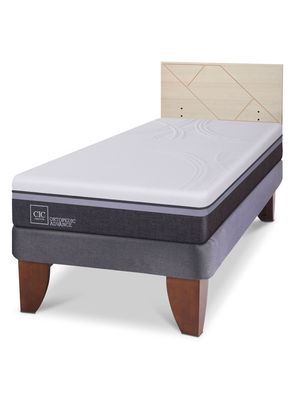 Cama Europea Ortopedic Advance 1.5 Plazas + Respaldo Villarrica Alpino