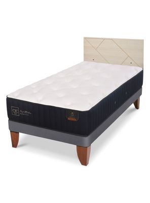 Cama Europea Premium 1.5 Plazas + Respaldo Villarrica Alpino