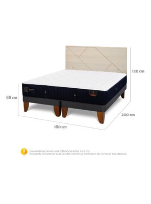 Imagen 2 del producto Cama Europea Premium King + Respaldo Villarrica Alpino