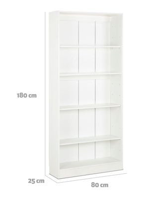 Imagen 2 del producto Librero Moscu 4 Repisas 80x180 cm Blanco