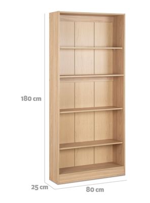 Imagen 2 del producto Librero Moscu 4 Repisas Doble Olmo Doble