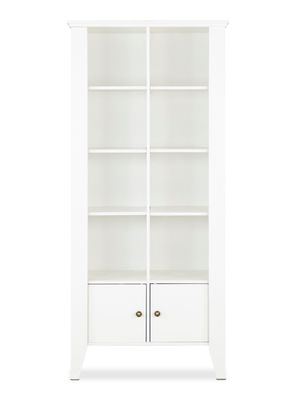 Librero Praga 6 Repisas + 2 Puertas Blanco