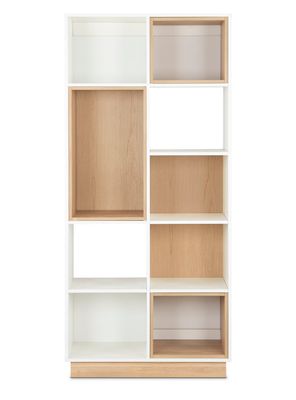 Librero Barcelona 7 Repisas Bicolor