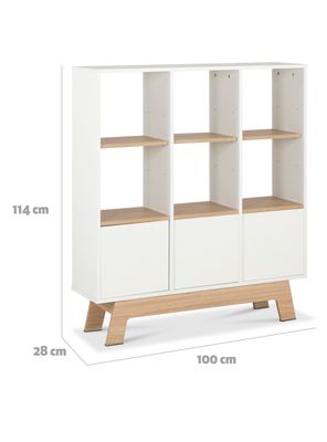 Imagen 2 del producto Librero Cordoba 3 Repisas 3 Puertas Bicolor