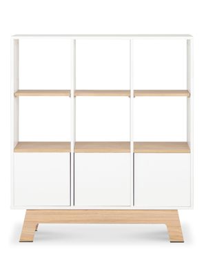 Librero Cordoba 3 Repisas 3 Puertas Bicolor