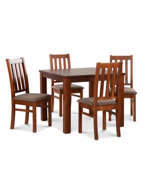 Juego Comedor Ñuble Caramelo 4 Sillas Chocolate