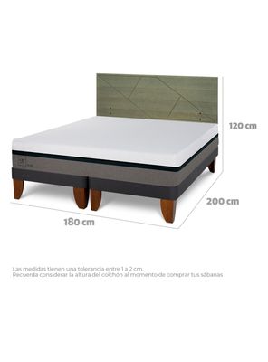 Imagen 2 del producto Cama Europea Balance King + Respaldo Villarrica Olivo