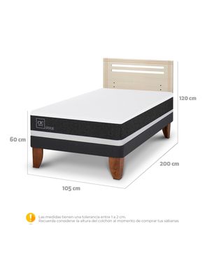 Imagen 2 del producto Cama Europea Ortopedic 1.5 Plazas + Respaldo Múnich Alpino