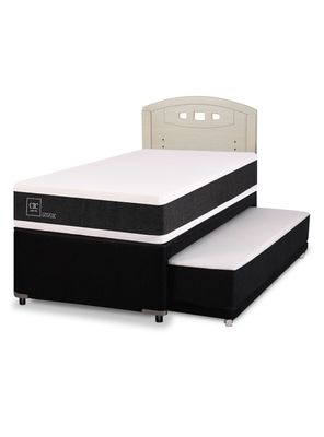 Diván Ortopedic Black 1.5 Plazas Respaldo Gales Alpino