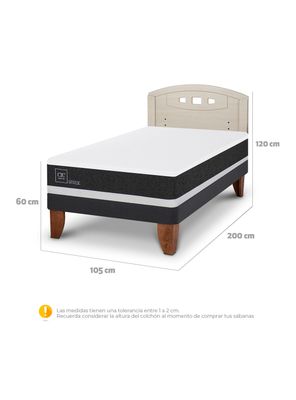 Imagen 2 del producto Cama Europea Ortopedic 1.5 Plazas + Respaldo Gales Alpino