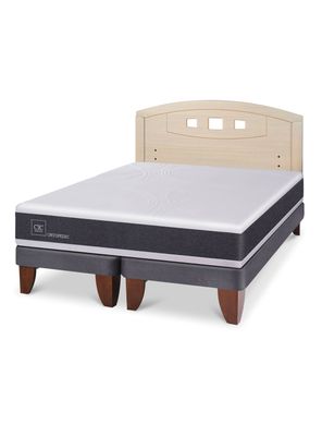 Cama Europea Ortopedic 2 Plazas Base Dividida + Respaldo Gales Alpino