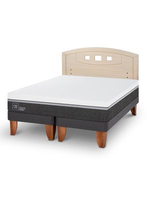 Cama Europea Ortopedic Advance 2 Plazas Base Dividida + Respaldo Gales Alpino