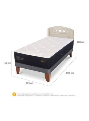 Imagen 2 del producto Cama Europea Premium 1.5 Plazas + Respaldo Gales Alpino