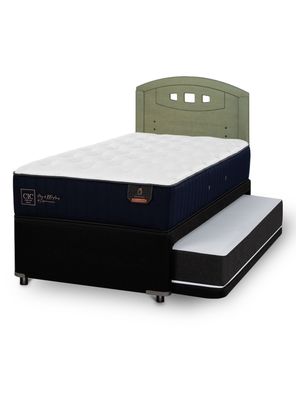 Diván Premium Black 1.5 Plazas Respaldo Gales Olivo