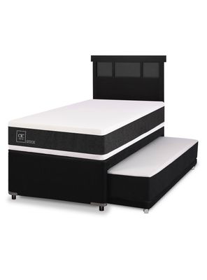 Diván Ortopedic Black 1.5 Plazas Respaldo Dublín Negro