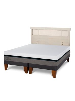 Cama Europea Balance 2 Plazas Base Dividida + Respaldo Dublín Alpino