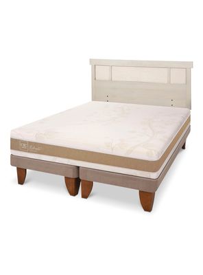Cama Europea Rilassati Infinity 2 Plazas Base Dividida + Respaldo Dublin Alpino