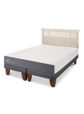 Imagen 1 del producto Cama Europea Smart 2 Plazas Base Dividida + Respaldo Dublín Alpino