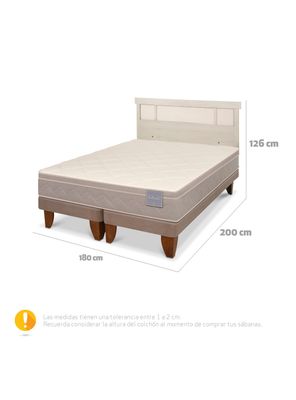 Imagen 2 del producto Cama Europea Rilassati King + Respaldo Dublín Alpino