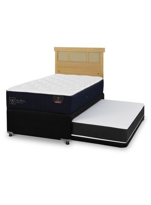 Diván Premium Black 1.5 Plazas Respaldo Dublín Mostaza