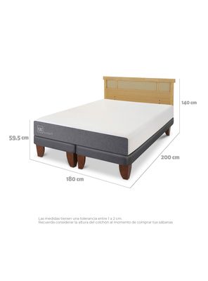 Imagen 2 del producto Cama Europea Smart King + Respaldo Dublín Mostaza