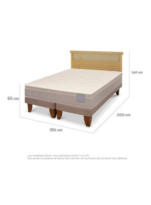 Imagen 2 del producto Cama Europea Rilassati King + Respaldo Dublín Mostaza