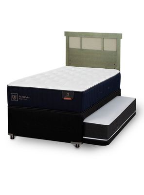 Diván Premium Black 1.5 Plazas Respaldo Dublín Olivo