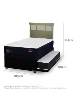 Imagen 2 del producto Diván Premium Black 1.5 Plazas Respaldo Dublín Olivo