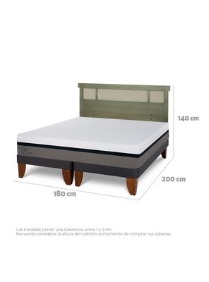 Imagen 2 del producto Cama Europea Balance King + Respaldo Dublín Olivo