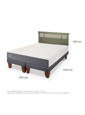 Imagen 2 del producto Cama Europea Smart King + Respaldo Dublín Olivo
