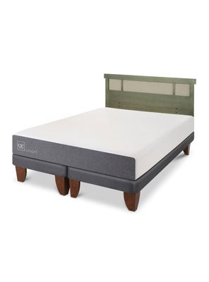 Cama Europea Smart King + Respaldo Dublín Olivo