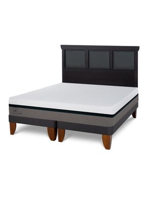 Cama Europea Balance King + Respaldo Torino Negro