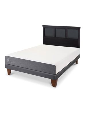 Imagen 1 del producto Cama Europea Smart 2 Plazas + Respaldo Torino Negro