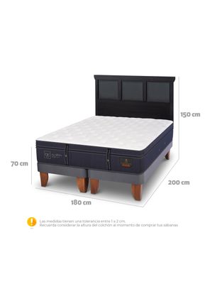 Imagen 2 del producto Cama Europea Grand Premium King + Respaldo Torino Negro