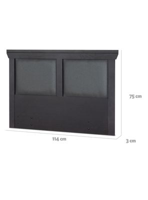 Imagen 2 del producto Respaldo Torino 1 Plaza Negro Single