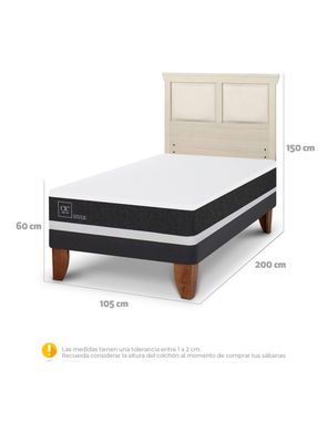 Imagen 2 del producto Cama Europea Ortopedic 1.5 Plazas + Respaldo Torino Alpino