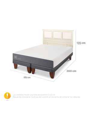 Imagen 2 del producto Cama Europea Smart King + Respaldo Torino Alpino