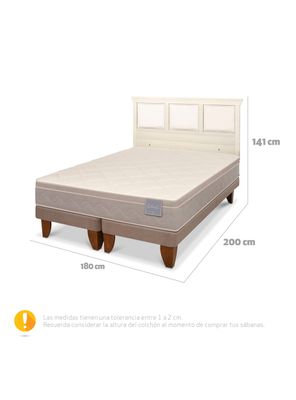 Imagen 2 del producto Cama Europea Rilassati King + Respaldo Torino Alpino